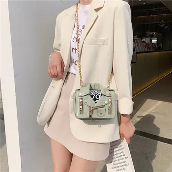 

Fashion New Women's Bag Motorcycle Bag Creative Clothes Bag Shoulder Messenger Bag