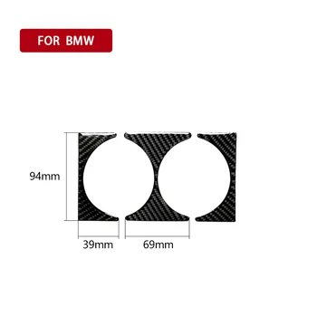 

Replacement Cup Holder Sticker Accessories 3Pcs Inner Carbon Fiber Black