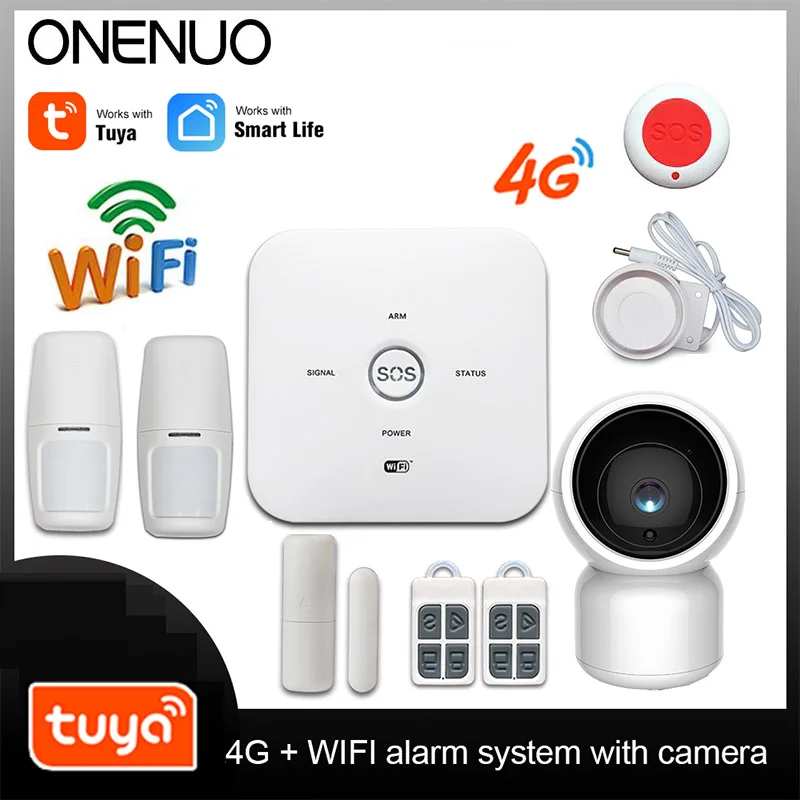 Новинка 2019 умная мини система сигнализации 4G Tuya с Wi Fi + GSM для противоугонной