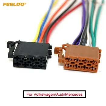 

FEELDO 1Pair Car Audio Stereo Wiring Harness For Volkswagen/Audi/Mercedes Pluging Into OEM Factory Radio CD #FD-1795