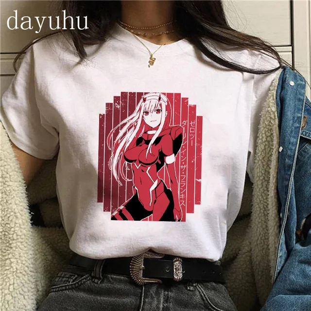 Camiseta de Darling In The Franxx para hombre, camisa Harajuku Anime Zero TWO, camiseta de Manga divertida, camiseta de Anime genial, camisetas de Hip - AliExpress