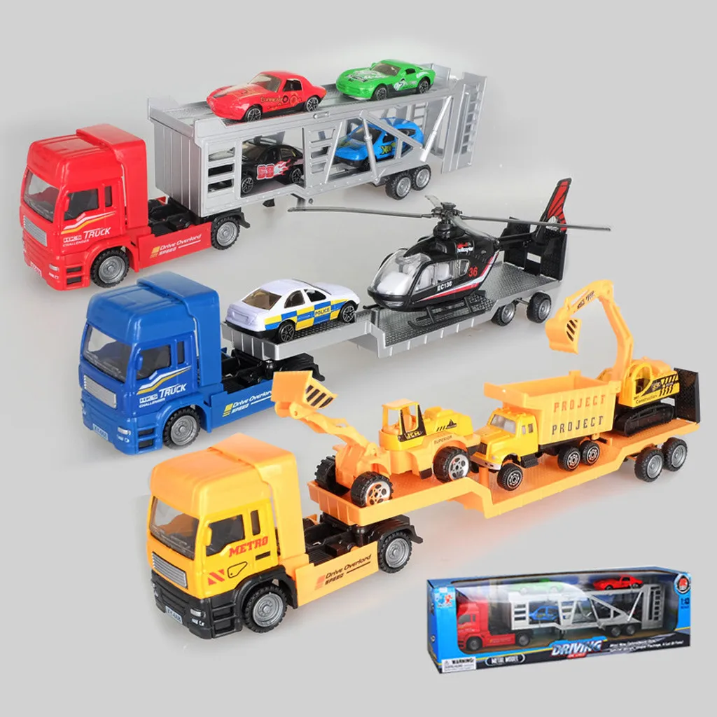 Car Toys For Boys Plastic Interactive Car Toys For Children Engineering Toy Mini Simulation Car Model Toys Vehicle PlaysW815