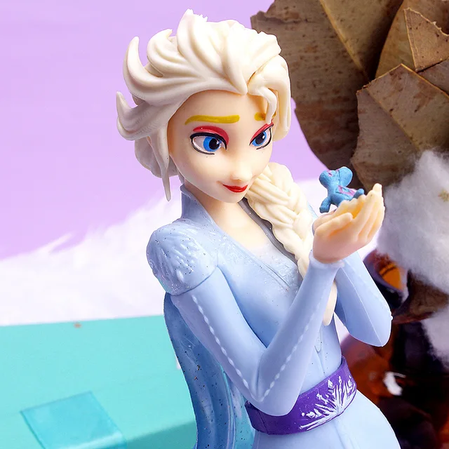 Disney Frozen Elsa Princess Hand Rest Lizard Figure Doll Toy for Girl Children Cartoon Character Gift Ornaments 1