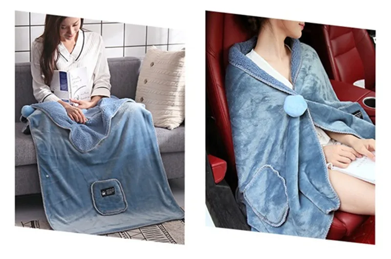 Супер удобная Дамская шаль многофункциональное одеяло, сохраняющее тепло зимой, стильное и легкое