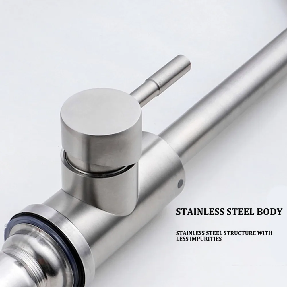 Stainless Steel Kitchen Instant Heating Faucet Rotatable Hot Cold Dual-use Fast Heating Tap Shower Valve