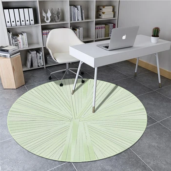 

New Line Carpet Fresh Pure Color Gradient Round Living Room Bedroom Study Entry Mat Purple Blue Pink Green Yellow Gray