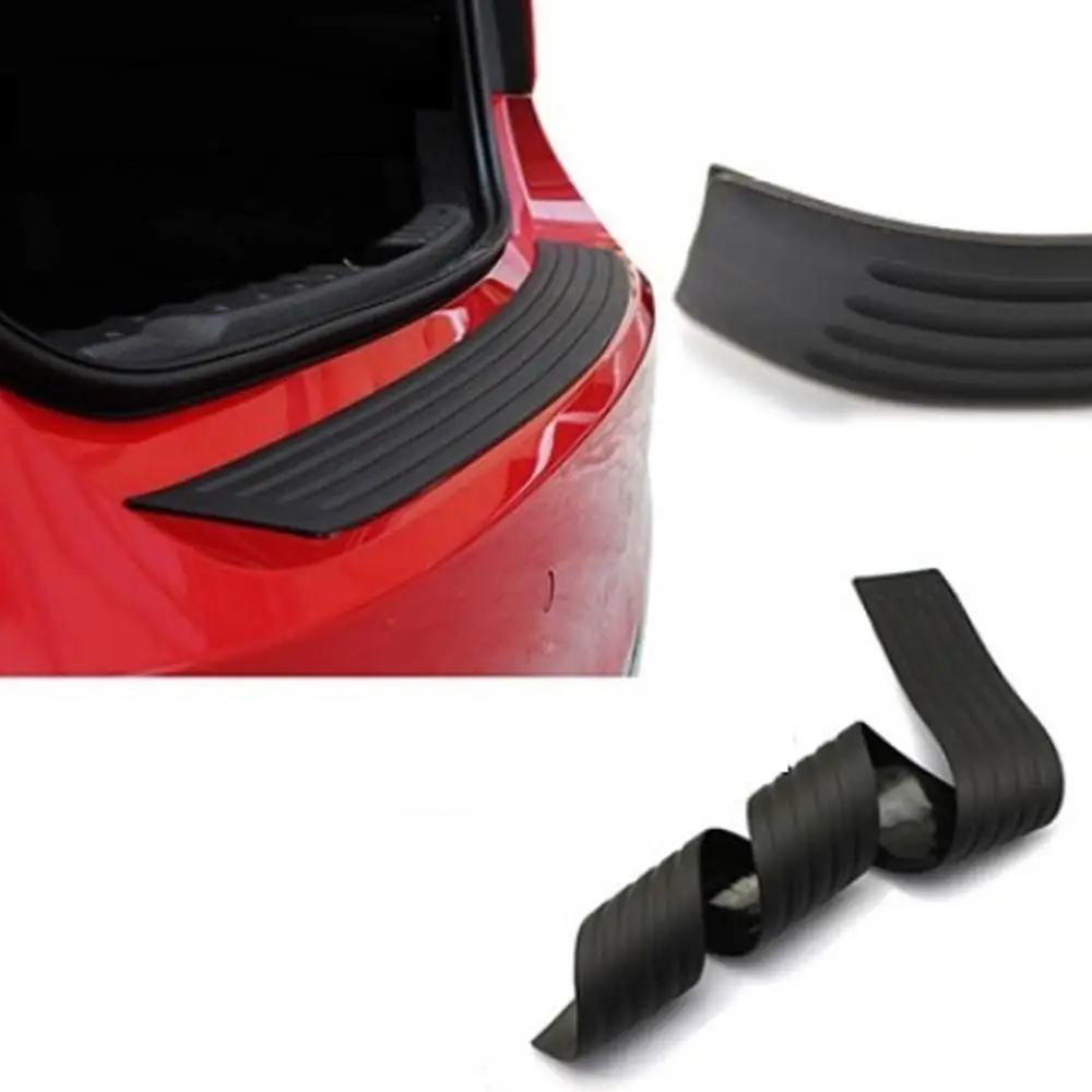 Black Car Trunk Door Guard Strips Anti-Scratch Bumper Protector Rubber Strip Mouldings Pad Trim Cover Styling | Автомобили и