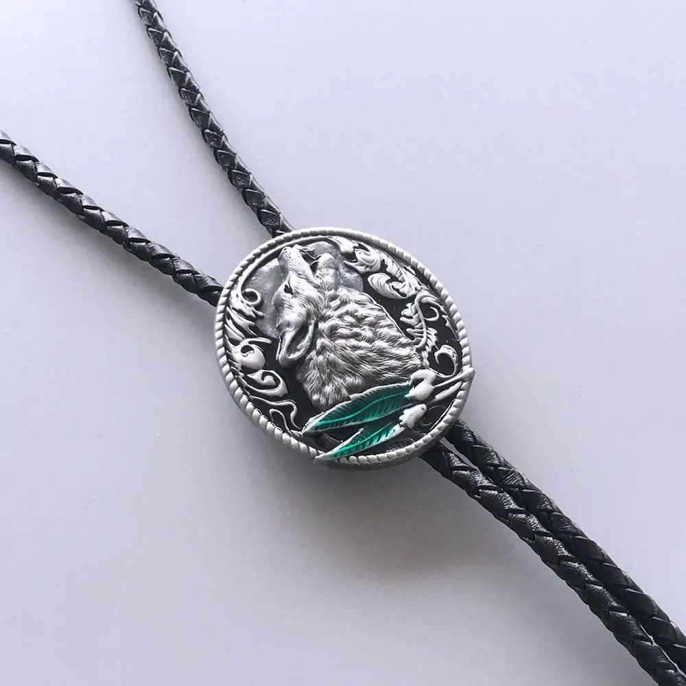 Галстук боло с волком в винтажном стиле|tie wedding|bolo tiewestern bolo tie |