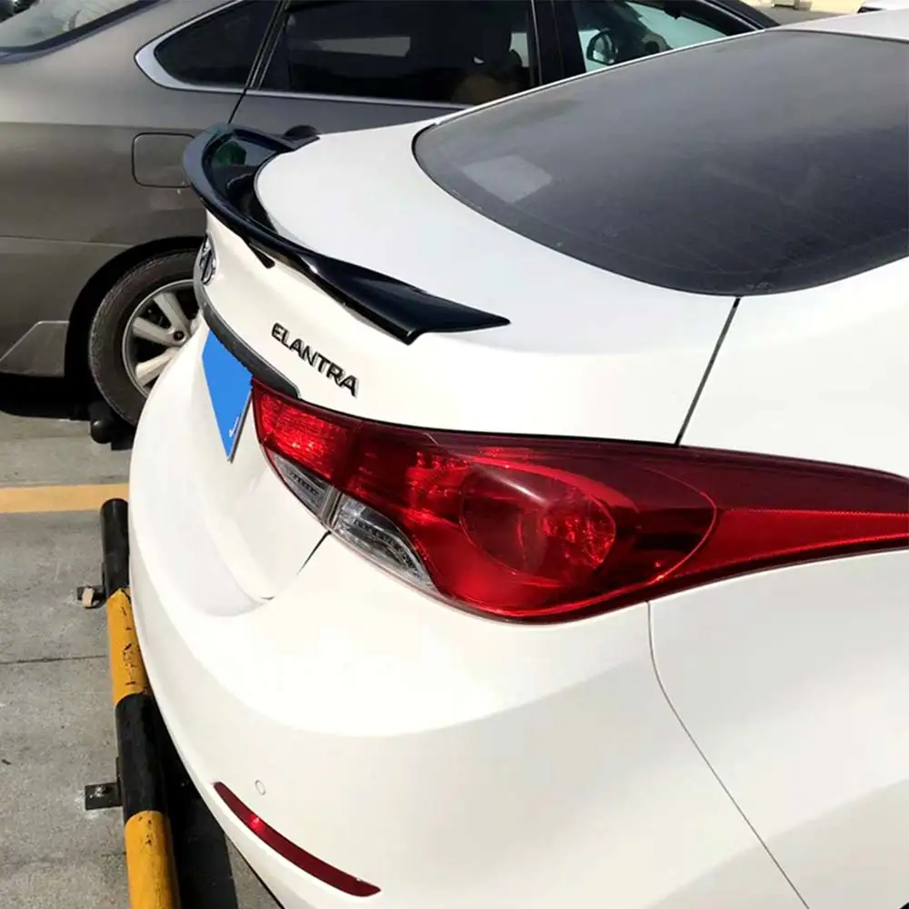 Подходит для Hyundai Elantra 2012 2013 2014 2015 2016 ABS пластик Неокрашенный задний багажник крыло