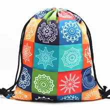 Последняя 3D цифровая сумка со стягивающим шнурком и напечатанным текстом рюкзак сумка Единорог для хранения покупок Drawstring Рюкзак