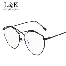 Женские очки для глаз кошки оправа для очков многогранник металлические анти-голубые легкие очки оправа компьютерные игровые очки Оптическая оправа для очков