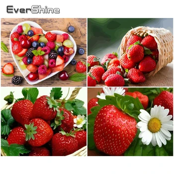 

EverShine paint by number fruit Hand Painted Kits Drawing Canvas oil painting by numbers set Home Decoration
