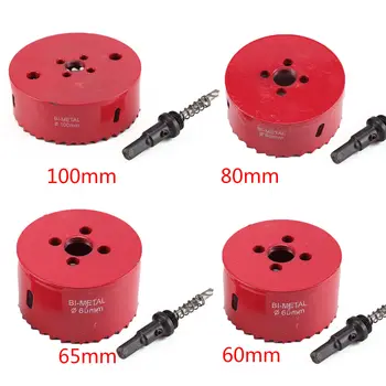 

60-100mm M42 Metal Hole Saw Holesaw Cut Arbor Pilot Drill Bit Wood Plastic And Rod Drilling Woodworking Wood Tool Bit