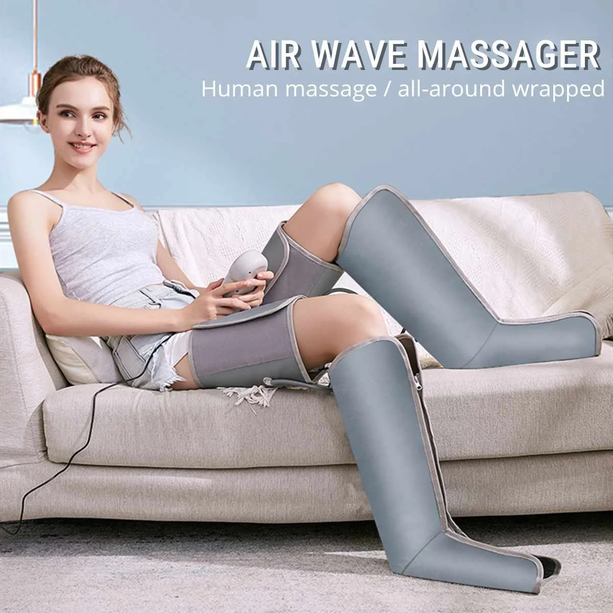 

Promote Blood Circulation Relieve Pain Fatigue Electric Air Compression Leg Massager Leg Wraps Foot Ankles Calf Massage Machine