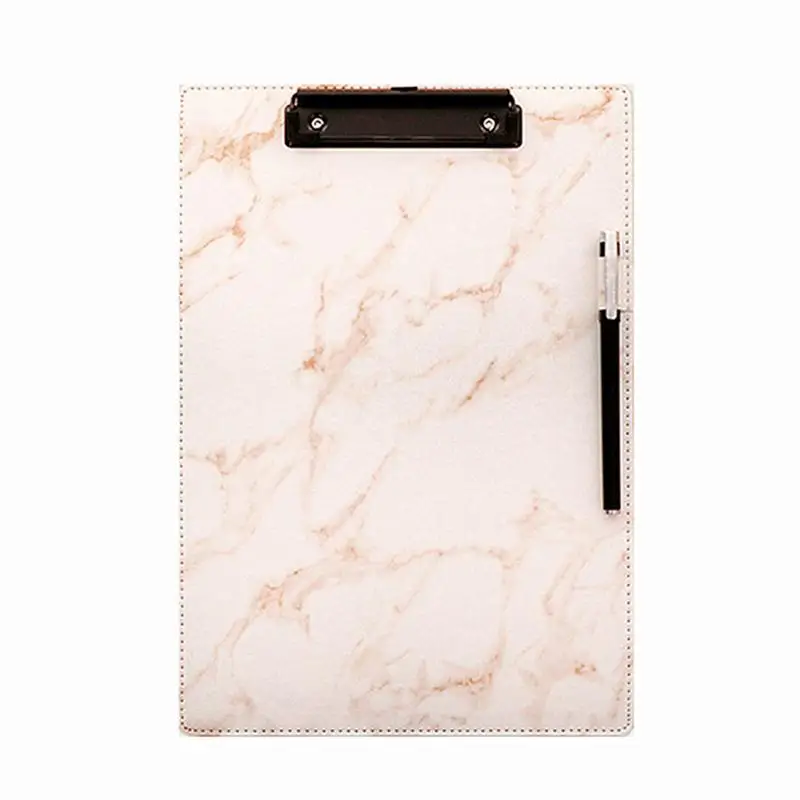 A4 Marble Series Clipboard File Folder Stationary Hard Board Writing Plate Clip 