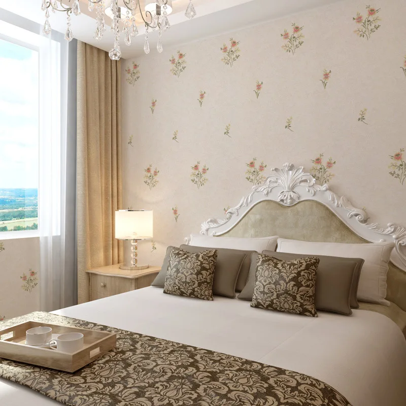 

Pastoral Style Hipster Wall-to-Wall Embroidered Wall Covering Fabric High-End Home Improvement Main Material Bedroom American-St