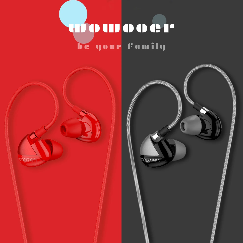 

Pure Bass Sound Sports Earbuds Wired In-Ear Earphones Noise Reduction Isolation Music Sport Running headphone Headset With Mic