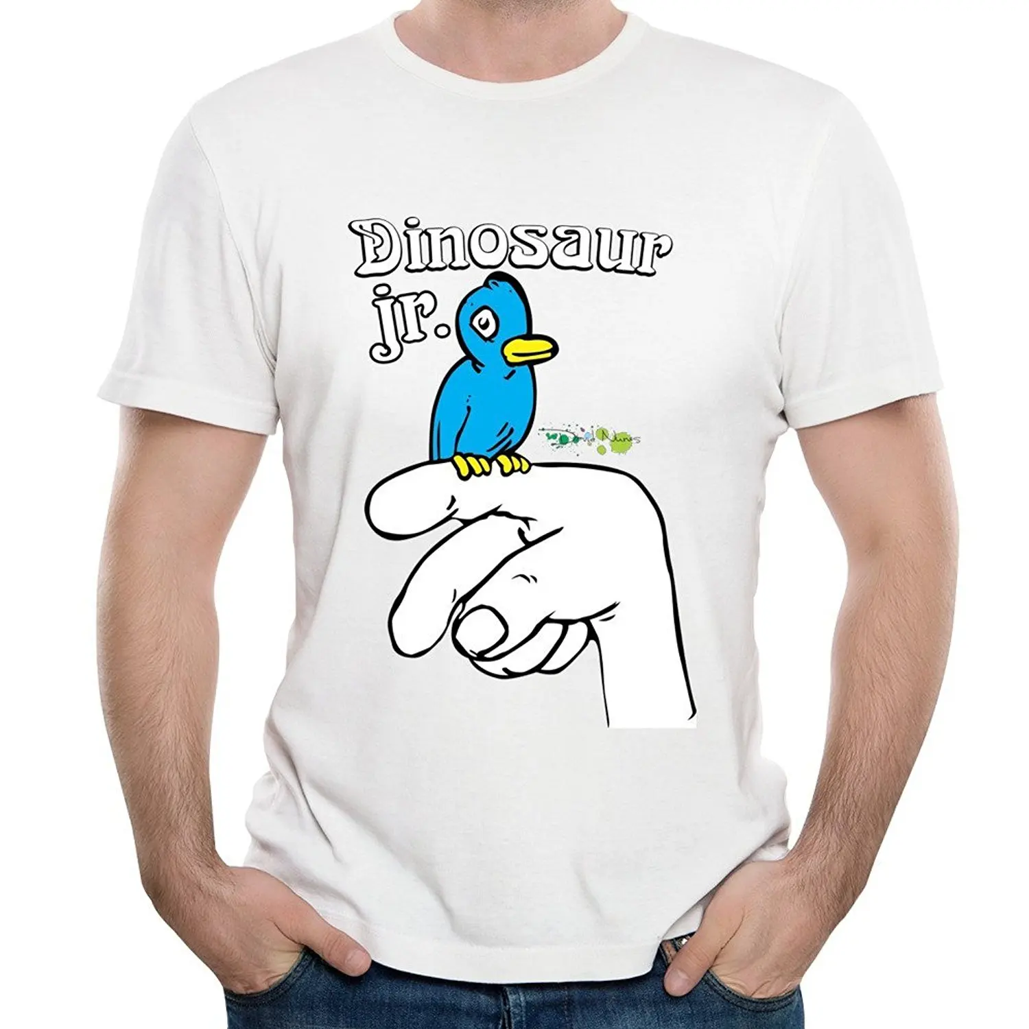 Мужская рок группа динозавр Jr альбом зеленый ум короткий рукав вырез лодочкой