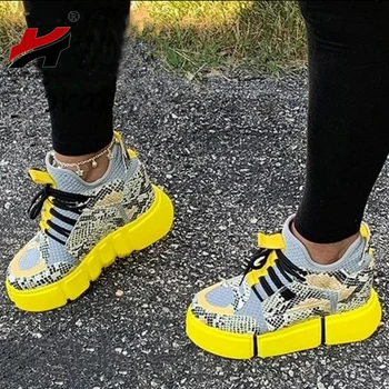 

NAN JIU MOUNTAIN 2020 Women's Flat Shoes Platform Lace Up Mid Heel Casual Four Seasons Comfortable Colorblock Fashion Plus Size