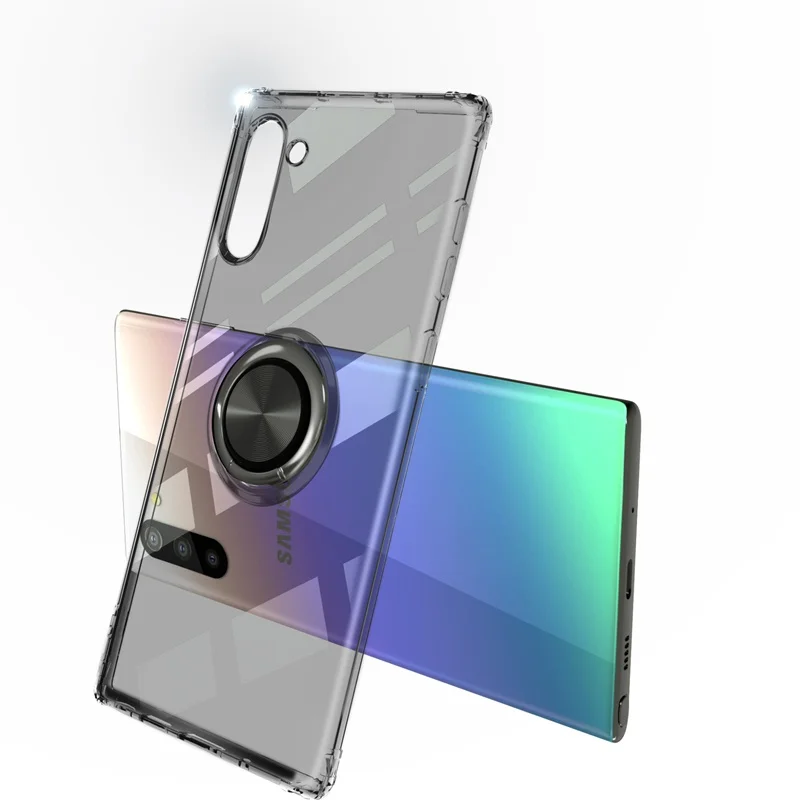 Чехол для samsung Galaxy Note 10 Чехол ударопрочный прозрачный Стенд для колец на палец Магнитный чехол для Galaxy Note 10 Plus 5G чехол