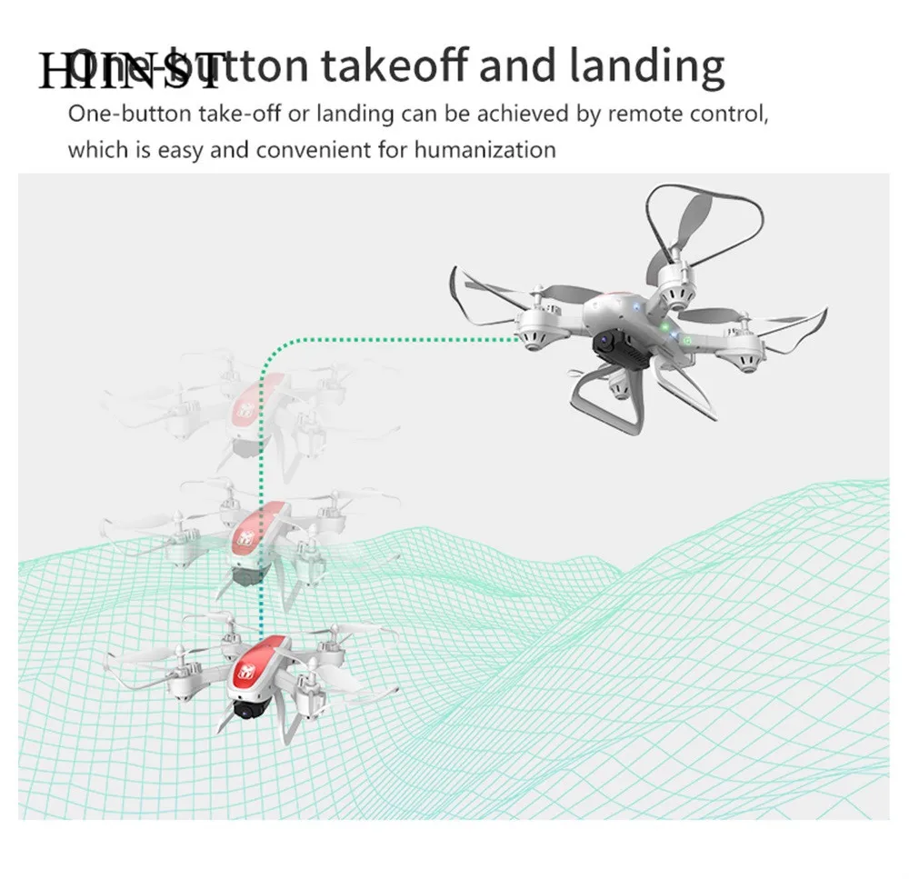 Hiinst 2,4G мини Радиоуправляемый Дрон 4K HD камера WiFi FPV индукционный складной Дрон Радиоуправляемый квадрокоптер длительный срок службы пульт дистанционного управления Радиоуправляемый вертолет