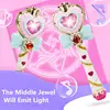 Musical Light-up Bubble Magic Wand Bubble Machine Bubble Blower with 2 Bottles Bubble Solution, 2 Settings, Gift for Kids Girl 5