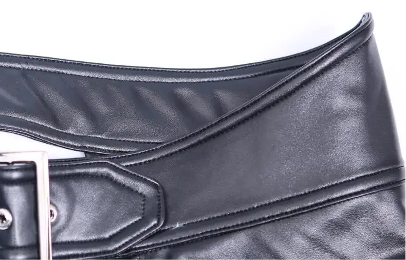 Description Picture 6 of itemMen Sexy Pants Faux Leather Skinny Trousers Leggings Open Crotch Stylish Nightclub