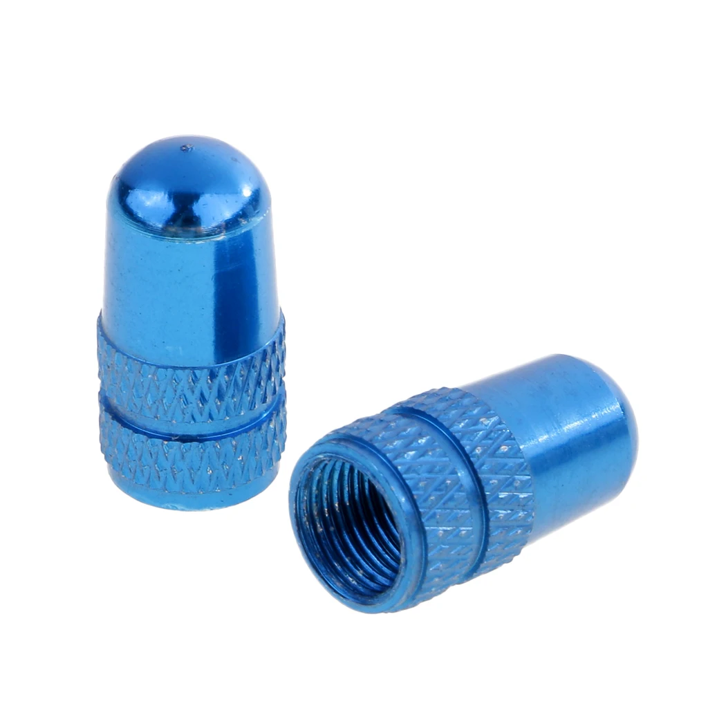 2pcs Aluminium Alloy Schrader Tire Rim Wheel Valve Stem Caps Dust Proof for MTB Mountain Bike Bicycle Fixie Repair Tool