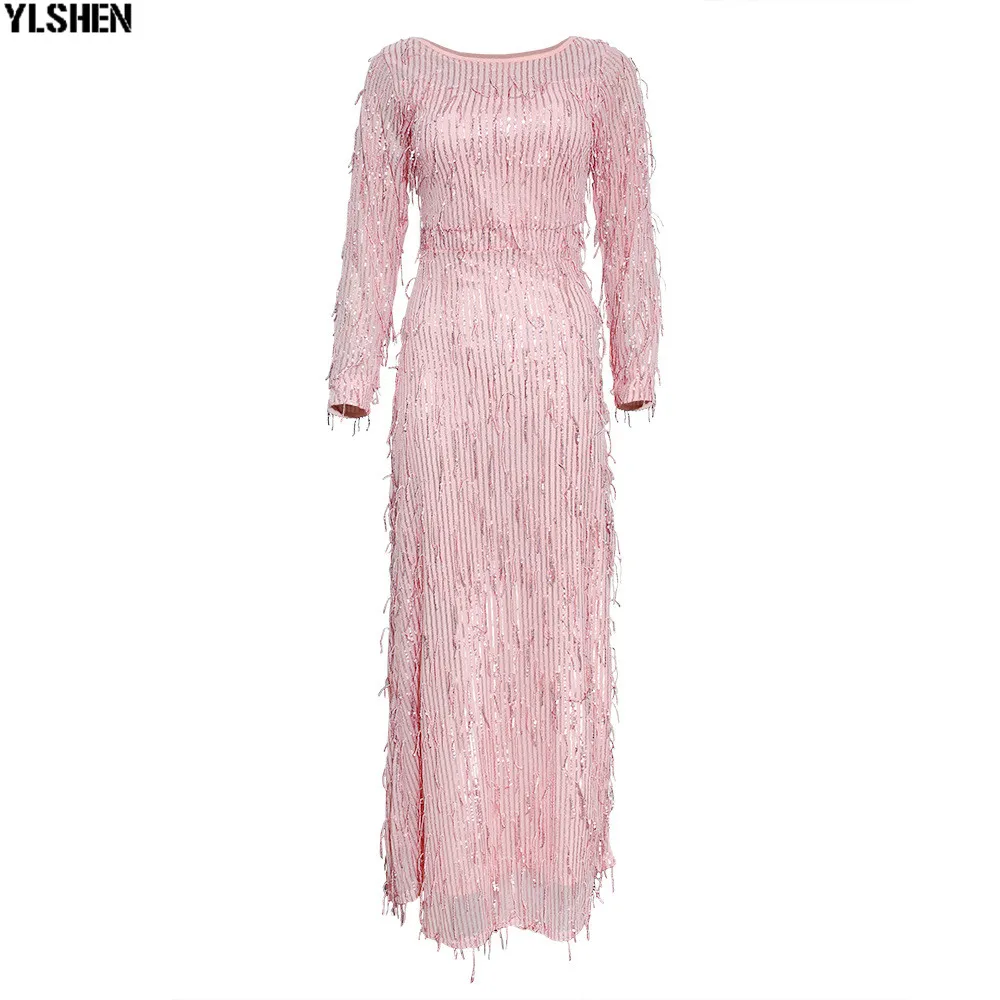 New Africa Dress African Style Dresses For Women Dashiki Tassel Sequins Long Sleeves Bodycon Daily Dress Evening Party Dress 06