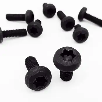 

10/50pcs M1.6 M2 M2.5 M3 M4 Black Grade 8.8 Carbon Steel GB2672 Six-Lobe Torx Pan Head Screw Six Lobe Round Button Head Bolt