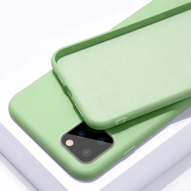 Ультратонкий чехол для iPhone 11 Pro Max, противоударный силиконовый чехол для iPhone 11 Pro Max, милые роскошные чехлы iPhone11 11Pro - Цвет: Green