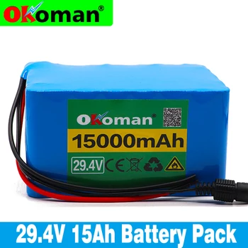

7S5P 24v 15Ah Battery pack 250w 29.4V 15000mAh Lithium-ion battery Suitable for wheelchair motor power electric bicycle pack BMS