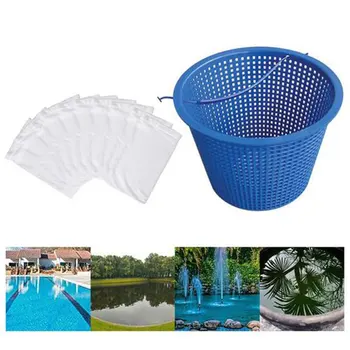 

6pcs Swimming Pool Filter Saver Skimmer Slag Basket Sleeve Mesh Screen Sock Pool Skimmer Net Filter Sleeve Pool Clean Tool