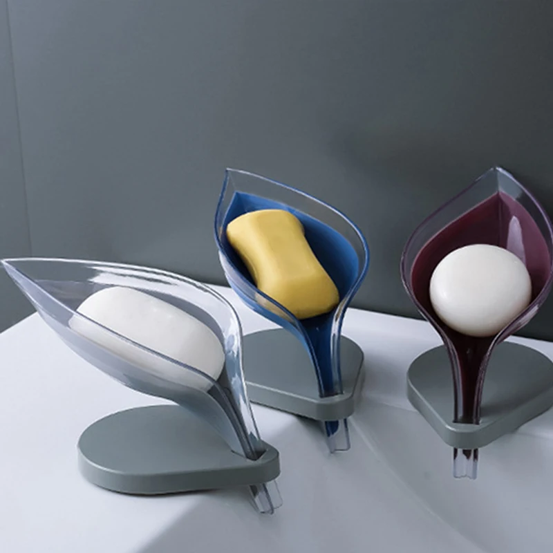 

Leaf Shape Soap Box Bathroom soap holder Dish Storage Plate Tray Bathroom Soap Holder Case Bathroom Supplies bathroom gadgets