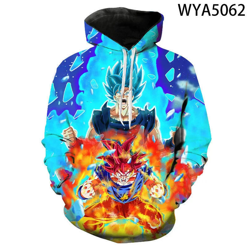 Nueva moda Casual niño niña niños del dragón del Anime Sudaderas con capucha de impresión 3D Streetwear hombres, mujeres y niños sudaderas de manga larga Tops de DBZ