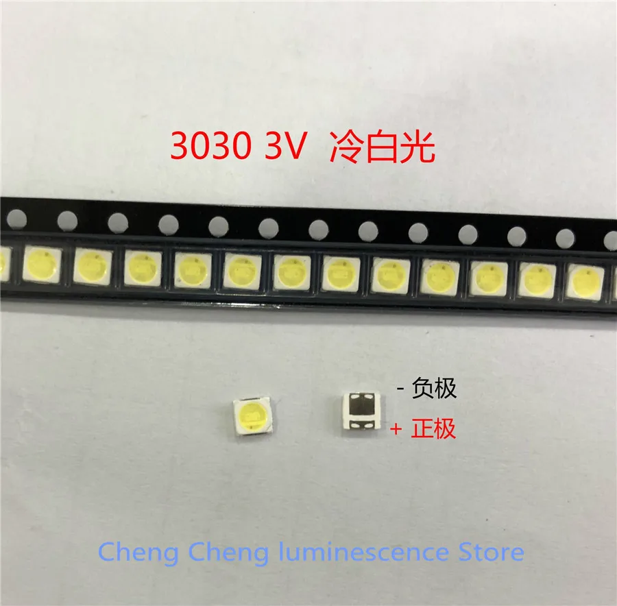 400 шт./лот для Тайваня AOT3030 LCD TV подсветка из бисера 3030 холодная белая 6 в лампа 1 5 Вт