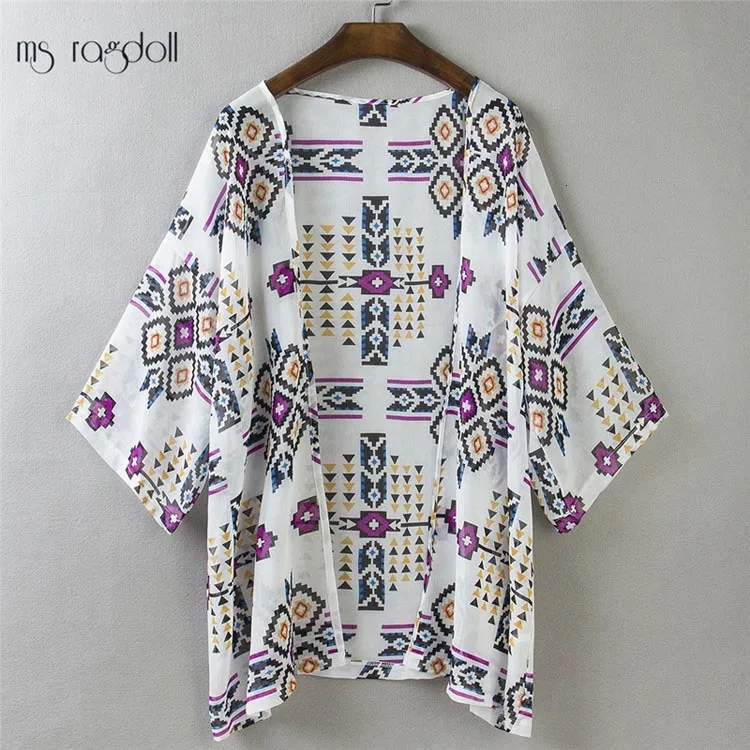 White MS Пляжная накидка ragdoll с принтом, купальник для девушек, Пляжная накидка, туника для женщин, пляжная одежда, Saida de Praia - Цвет: White