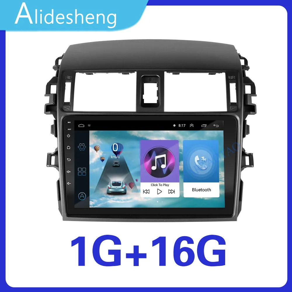 2G+ 32 2.5D 2Din Android 8,1 GO Автомобильный мультимедийный dvd-плеер gps для Защитные чехлы для сидений, сшитые специально для Toyota Corolla E140/150 2006 2007 2008-2013 navigatio Wi-Fi, BT - Цвет: Красный