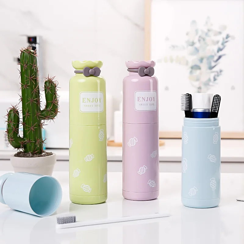 

Candy Toothpaste Storage Box Cute Couple Tooth Tibe Travel Toothbrush Storage Tube Multi-function Storage PP Plastic Hand Tube