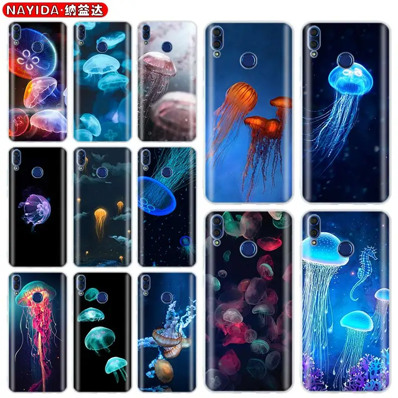 Мягкий силиконовый чехол для Huawei Honor 30 20 Pro 10 9 9X Lite 9a 8a A 30s 10i 20i чехлы с Медузой |