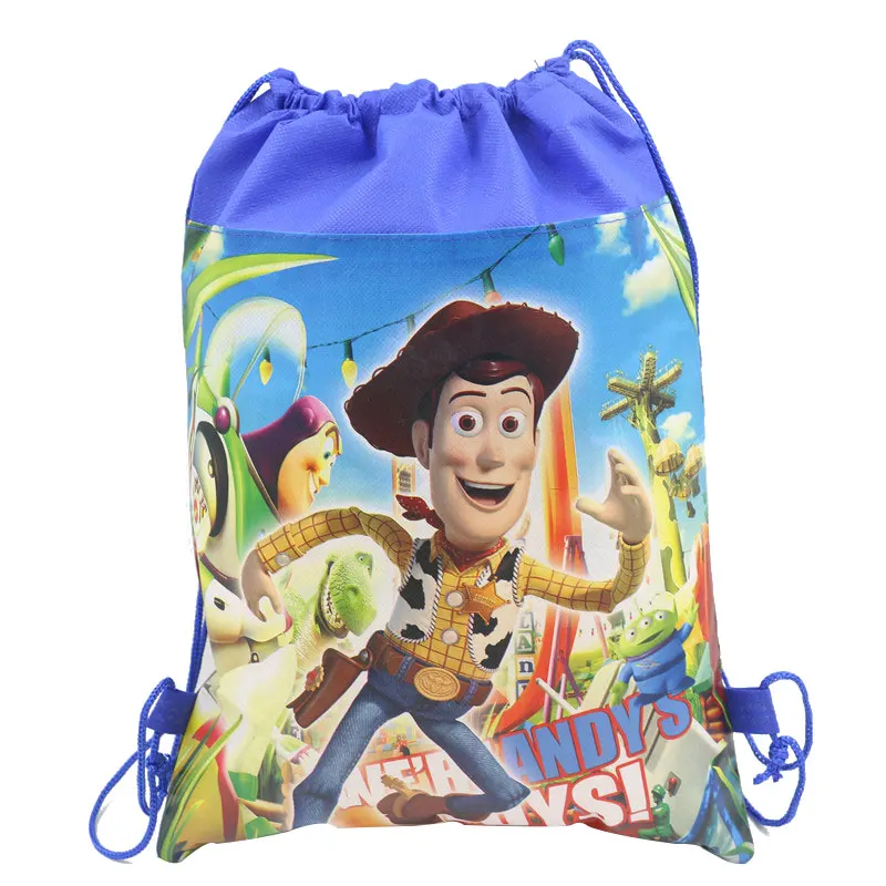 5/10/20/30Pc Disney Cartoon Winnie the Pooh Encanto Toy Story Non-woven Fabrics Shopping Bag Six Princess Drawstring Backpack