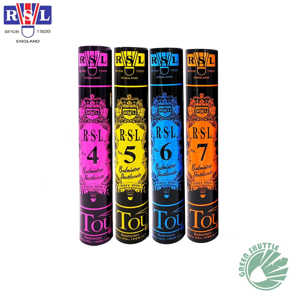 100% Genuine RSL Tourney No.4 No.5 No.6 No.7 Shuttlecocks Badminton Shuttle Duck Feather Ball Shuttlecock