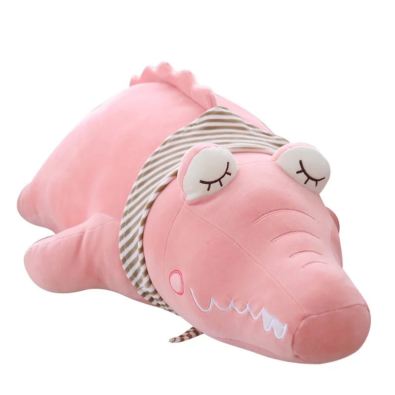

dropshipping 1pc 60cm 85cm Cute Soft Crocodile Plush Toy Kawaii Stuffed Colorful Animal Dolls Toys Kids Love Toys Christmas Gift