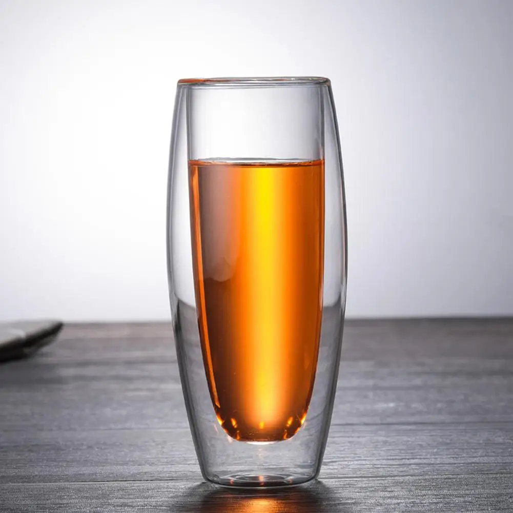 

240ml Handmade Double Wall Glass Coffee Mug Heat-Resisting Insulated Tea Cup Mini Double Layer Champagne Wine Latte Mug