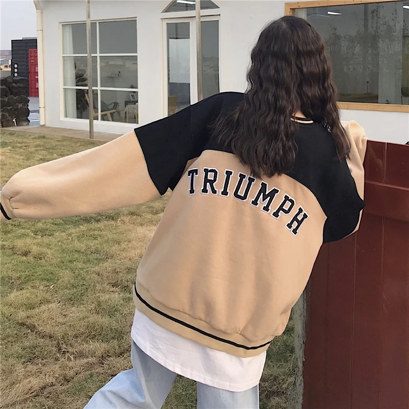 Зимние Бархатные толстовки с капюшоном более размера, толстый пуловер с длинными рукавами и надписью, Свободное пальто bf languid is lazy, ветровка 2329
