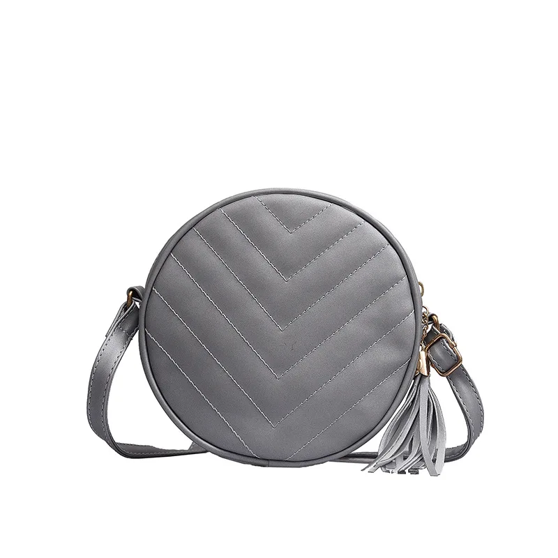 Bolsos para mujer, женская сумка через плечо, круглая сумка, женская сумка, дизайнерские сумки, сумки через плечо для женщин,, сумка из искусственной кожи - Color: Silver