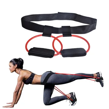 

Fitness booty band set up resistance band for hip and leg muscle training, adjust waist belt elastic band pedal training 0.15KG