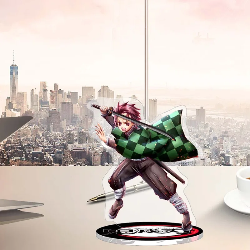 Японское аниме Demon Slayer: Kimetsu No Yaiba Kamado Tanjirou Kamado Nezuko Косплей фигурка на акриловой подставке акриловая модель на подставке подарок