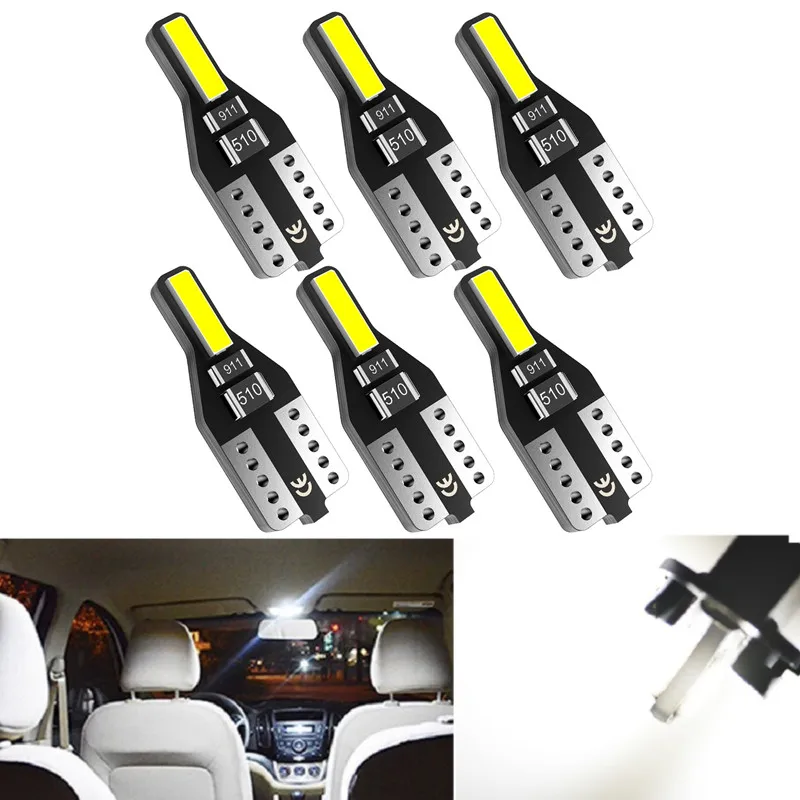 

6Pcs T10 W5W LED Car Interior Reading Dome Light Trunk Lamp For Volkswagen VW Golf 6 Tiguan Magotan Sagitar CC Passat Antenna