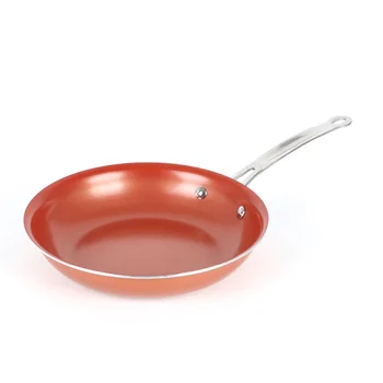 

9.4 Inch Non-stick Frying Pan Copper Style Aluminium Alloy Pans Dishwasher Oven Safe Cookware E2S
